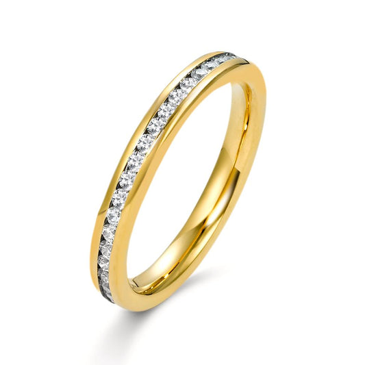 Anelli di memoria Acciaio inossidabile Zirconia giallo rivestimento IP