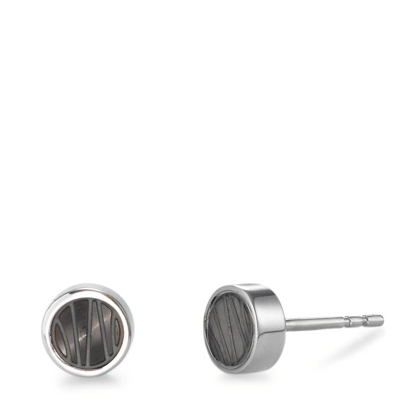 Orecchini a bottone Acciaio inossidabile rivestimento IP Ø6 mm
