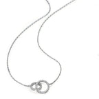 Collana Argento Zirconia rodiato 42-46 cm Ø10 mm