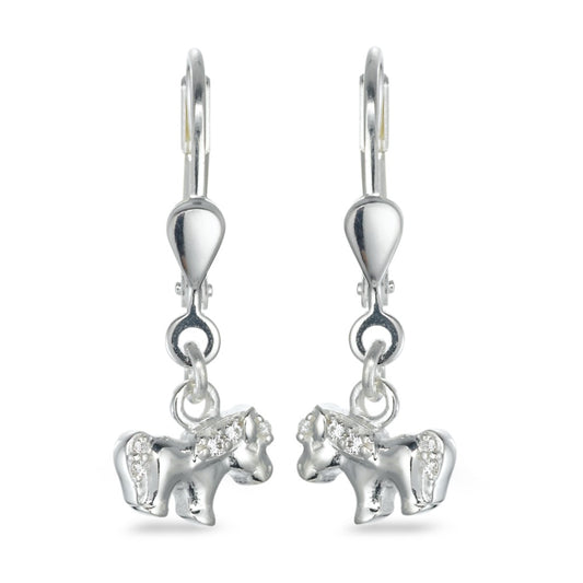 Orecchini Argento Zirconia 8 pietra Cavallo