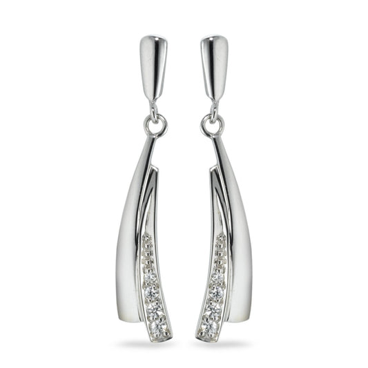 Orecchini Oro bianco 375/9K Zirconia 8 pietra