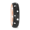 Anello Oro rosa 750/18 carati, Carbonio Diamante 0.36 ct, 16 pietra, w-si