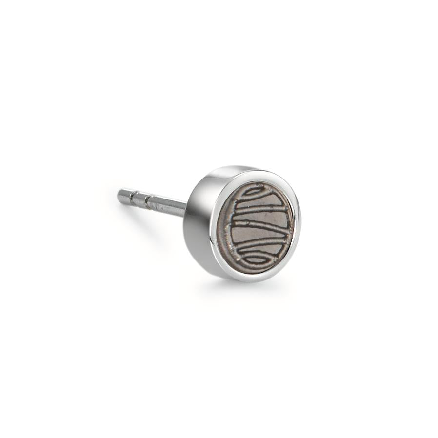 Orecchini a bottone 1 pz Acciaio inossidabile rivestimento IP Ø6 mm