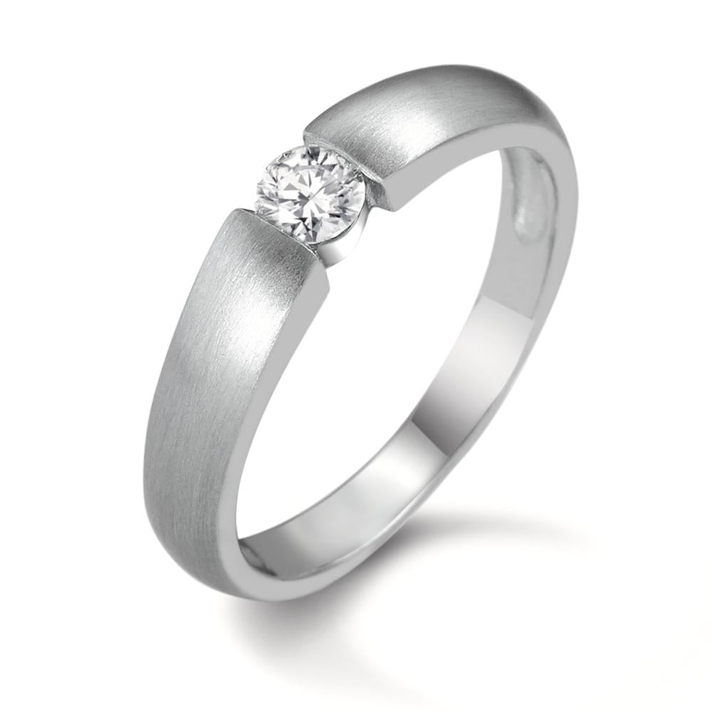 Anello solitario 950 Palladio Diamante 0.20 ct, w-si