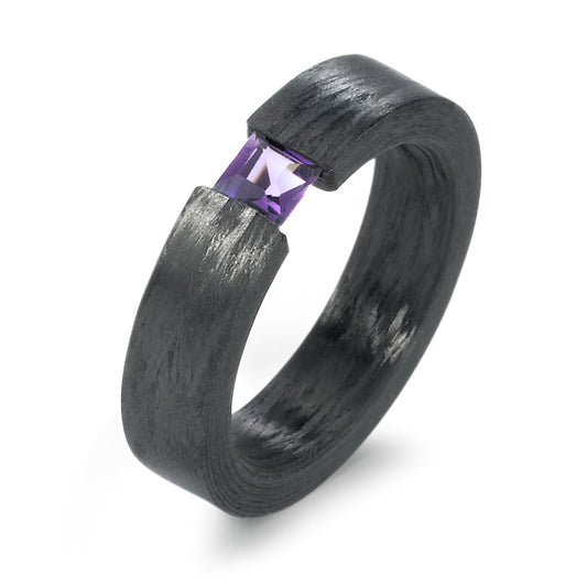 Anello Carbonio Ametista