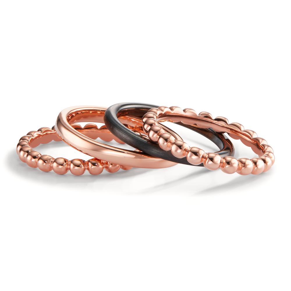Anelli impilabili Argento rosa rivestimento IP