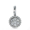 Ciondolo Oro bianco 750/18 carati Diamante 0.26 ct, 27 pietra, [Brillant], w-si Ø8 mm