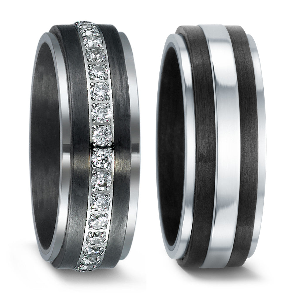Anello Acciaio inossidabile, Carbonio