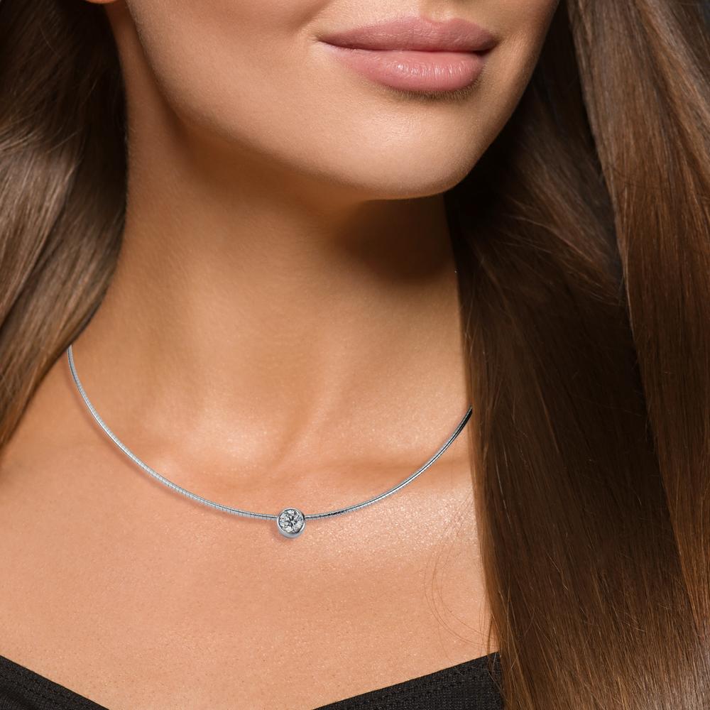 Collana Oro bianco 750/18 carati 42 cm