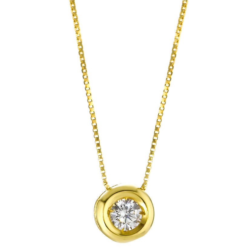 Collana Oro giallo 750/18 carati Zirconia 40-42 cm Ø5.5 mm