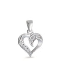 Ciondolo Argento Zirconia rodiato Cuore
