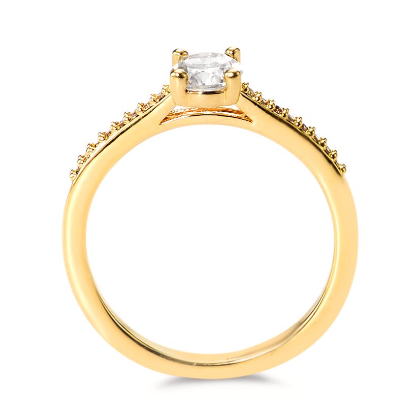 Anello solitario Bronzo Zirconia 17 pietra Ø5 mm