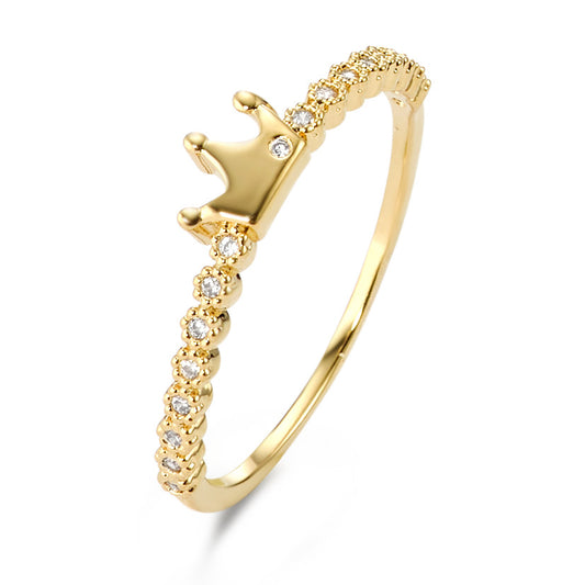 Anello Bronzo Zirconia 17 pietra Corona