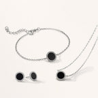 Collana Argento Onice rodiato 40-45 cm Ø10 mm