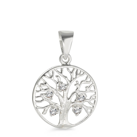 Ciondolo Argento Zirconia 5 pietra Albero della vita
