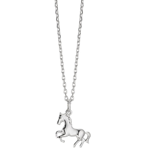 Catena con ciondolo Argento rodiato Cavallo 38-40 cm