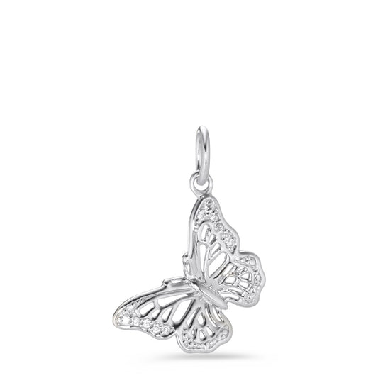 Ciondolo Argento Zirconia rodiato Farfalla