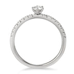 Anello solitario Oro bianco 750/18 carati Diamante bianco, 0.25 ct, 17 pietra, [Brillant], w-si