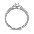 Anello Oro bianco 750/18 carati Diamante 0.17 ct, 15 pietra, w-si