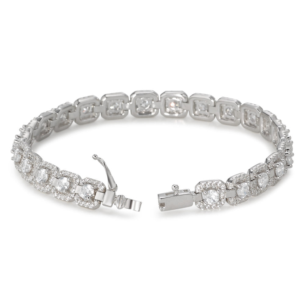 Bracciale Argento Zirconia rodiato 18.5 cm