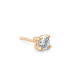 Orecchini a bottone 1 pz Oro giallo 750/18 carati Diamante 0.25 ct, w-si