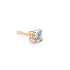 Orecchini a bottone 1 pz Oro giallo 750/18 carati Diamante 0.25 ct, w-si