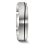 Anello del partner Oro bianco 585/14 kt, Carbonio