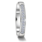 Anello del partner Oro bianco 750/18 carati Diamante 0.11 ct, 11 pietra, tw-vsi