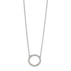 Collana Oro bianco 750/18 carati Diamante 0.115 ct, w-si 42 cm Ø10 mm