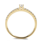Anello solitario Oro giallo 750/18 carati Diamante 0.25 ct, 17 pietra, w-si