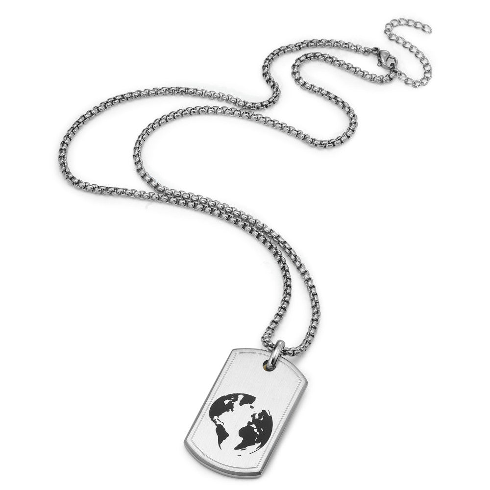 Catena con ciondolo Acciaio inossidabile Globo 50-55 cm