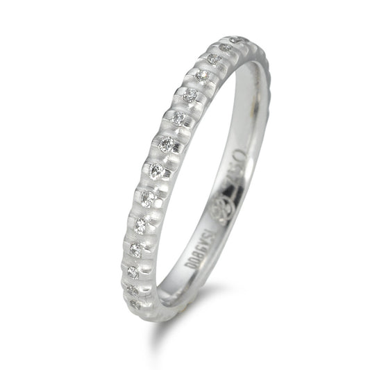 Anelli di memoria Oro bianco 750/18 carati Diamante 0.08 ct, 16 pietra, tw-vsi