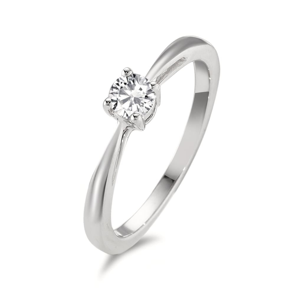Anello solitario Oro bianco 750/18 carati Diamante 0.25 ct, w-si