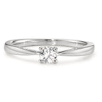 Anello solitario Oro bianco 750/18 carati Diamante 0.25 ct, w-si