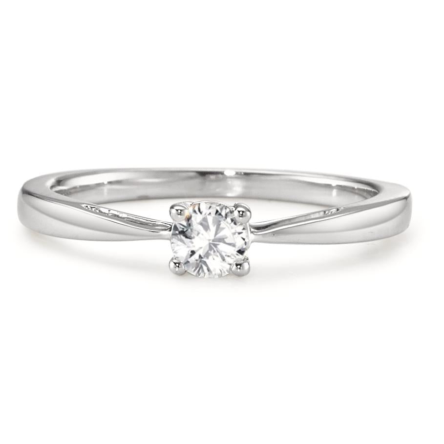 Anello solitario Oro bianco 750/18 carati Diamante 0.25 ct, w-si