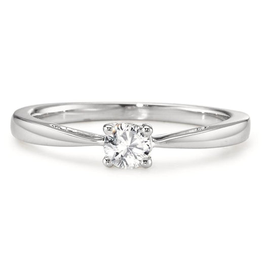 Anello solitario Oro bianco 750/18 carati Diamante 0.25 ct, w-si