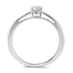 Anello solitario Oro bianco 750/18 carati Diamante 0.25 ct, w-si