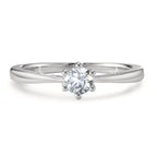 Anello solitario Oro bianco 750/18 carati Diamante 0.25 ct, w-si