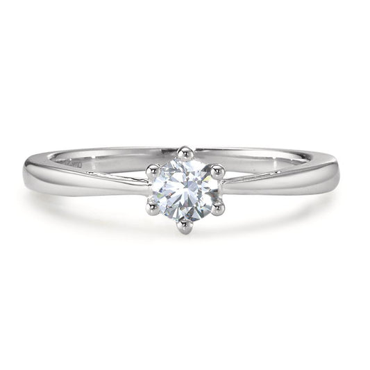 Anello solitario Oro bianco 750/18 carati Diamante 0.25 ct, w-si