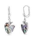 Orecchini Argento Abalone Foglio