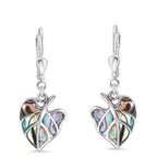 Orecchini Argento Abalone Foglio