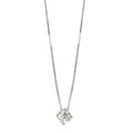 Collana Oro bianco 750/18 carati Diamante 0.25 ct, w-si 42 cm Ø4 mm