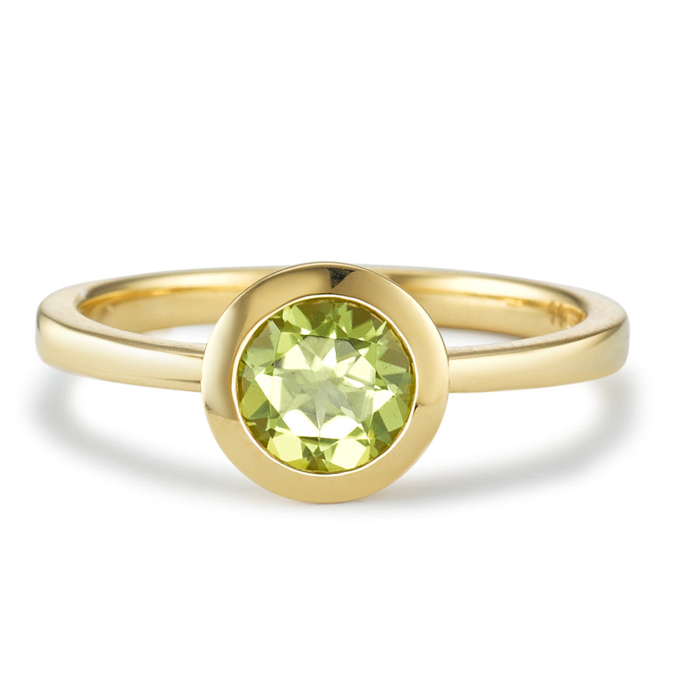 Anello Oro giallo 750/18 carati Peridoto