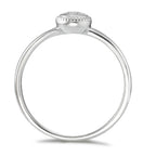 Anello Oro bianco 750/18 carati Diamante 0.15 ct, w-si