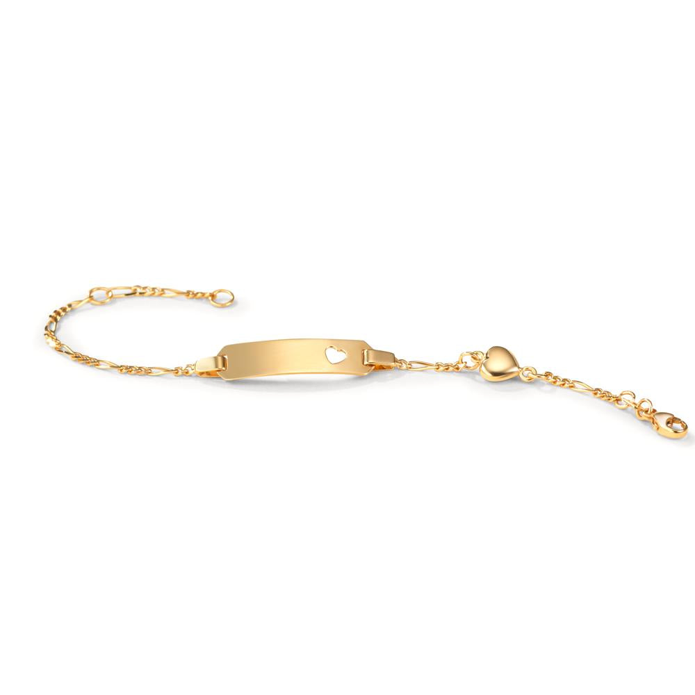 Bracciale con incisione Oro giallo 375/9K Cuore 12-14 cm