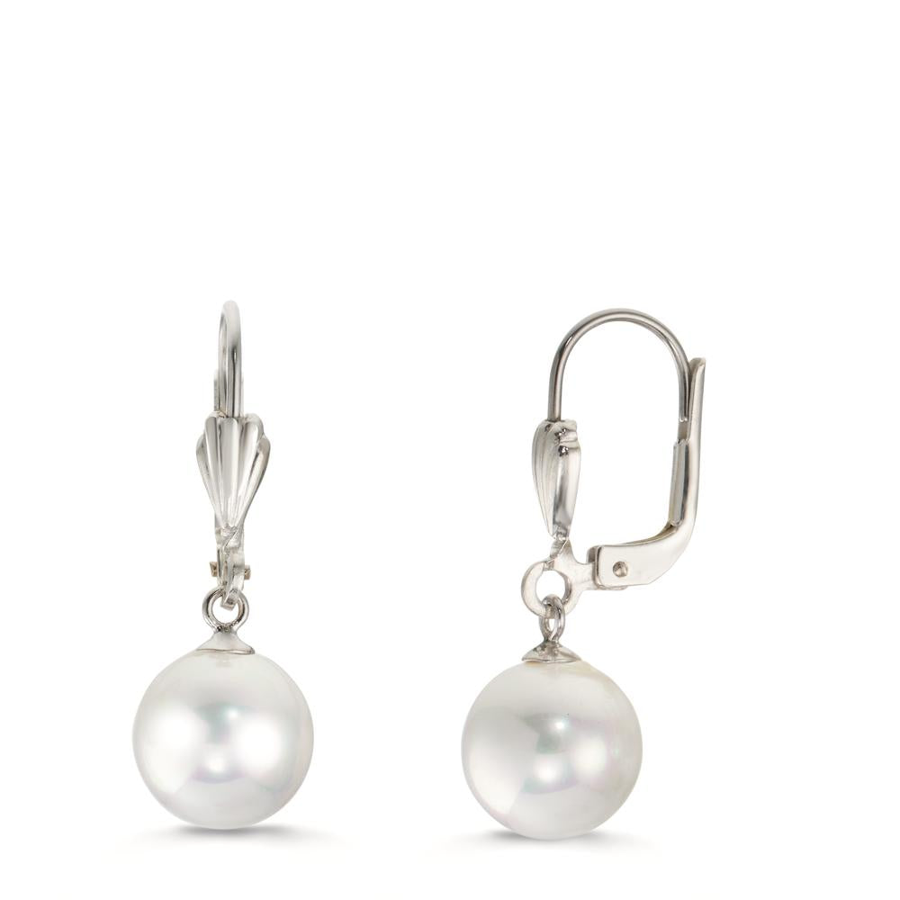 Orecchini Anti allergico [shining Pearls] [Rund], 2 Perla, 9 mm