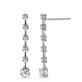 Orecchini Oro bianco 750/18 carati Diamante 0.49 ct, 12 pietra, w-si