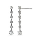 Orecchini Oro bianco 750/18 carati Diamante 0.49 ct, 12 pietra, w-si