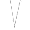 Collana Oro bianco 750/18 carati Diamante 0.04 ct, w-si 40-42 cm