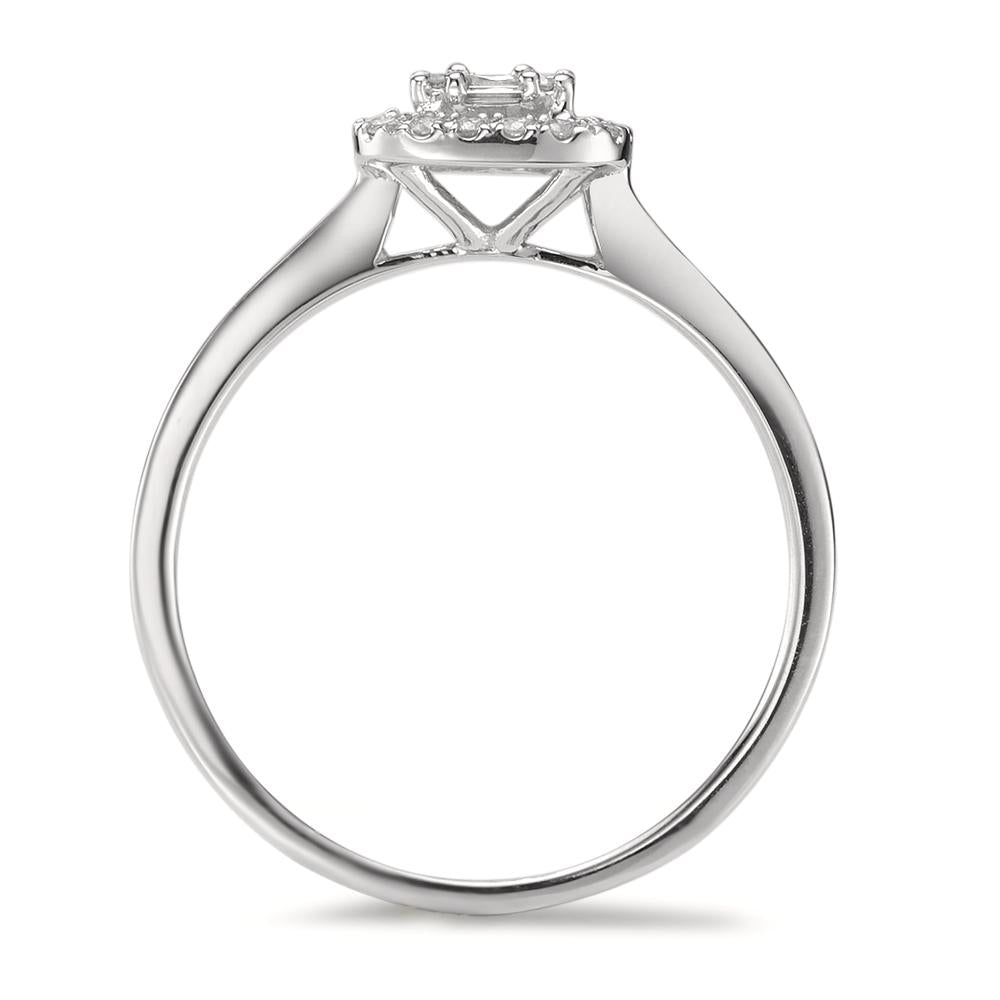 Anello solitario Oro bianco 750/18 carati Diamante 0.32 ct, w-si